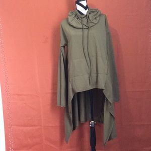 Long neck sweater with long sides XL